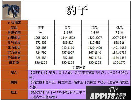 天龙八部手游豹子宝宝怎么样
