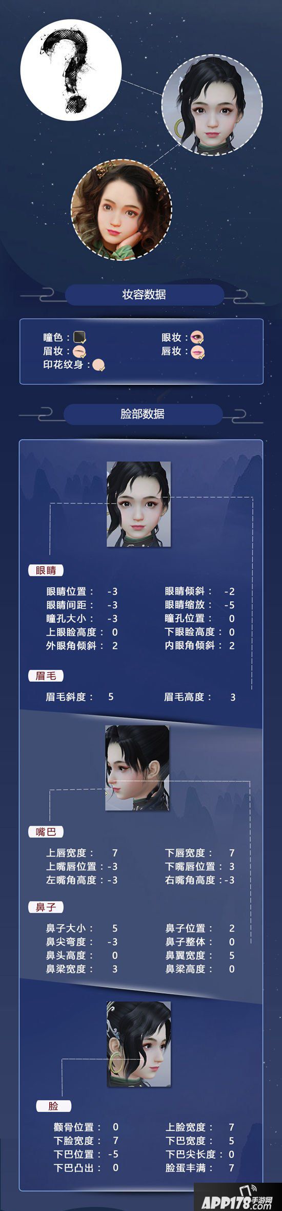 斗破苍穹手游小医仙捏脸数据