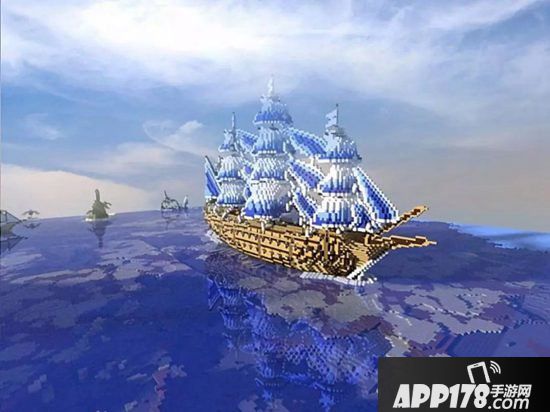 我的世界方块展示完美曲线 从大神造的风帆上能看出流动的风