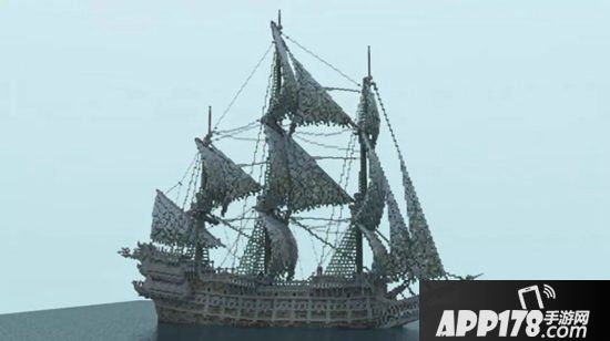 我的世界方块展示完美曲线 从大神造的风帆上能看出流动的风