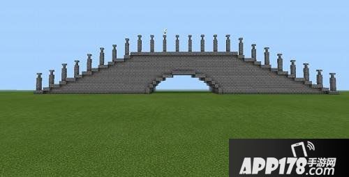 我的世界古代石拱桥一孔教程 古代石拱桥一孔怎么做