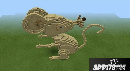 我的世界鼠年雕塑教程 老鼠雕塑怎么做