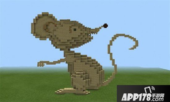 我的世界鼠年雕塑教程 老鼠雕塑怎么做