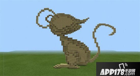 我的世界鼠年雕塑教程 老鼠雕塑怎么做