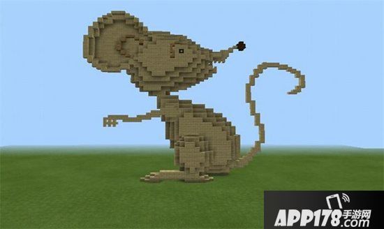 我的世界鼠年雕塑教程 老鼠雕塑怎么做