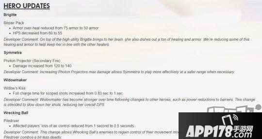 守望先锋正式服版本更新，实装不少测试服英雄改动
