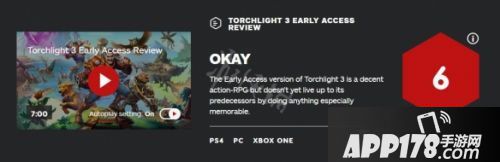 《火炬之光3》IGN评测6分：没有特色战斗系统难以接受