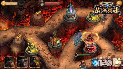 《战塔英雄》<a href=http://www.app178.com/list-0-5-0-0-1.html target=_blank class=infotextkey>魔幻</a>熔岩宫殿 双人合作战力强劲