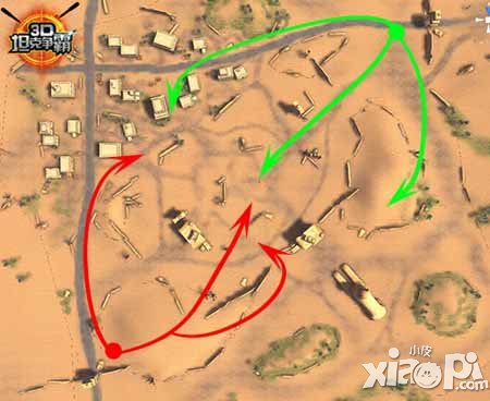3D坦克争霸5大地图伏击路线选择