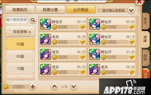 梦幻西游手游公示物品