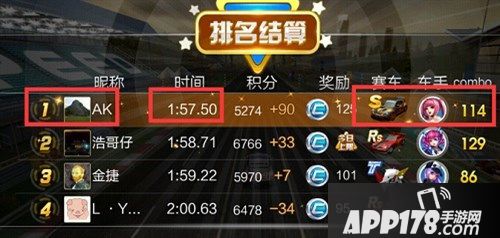 天天飞车S级幻影绅士得分