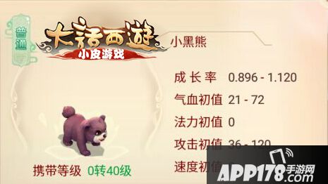 大话西游手游小黑熊