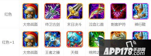 军团指挥红0红1装备