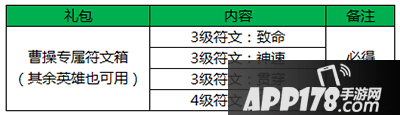 王者荣耀曹操专属符文礼包
