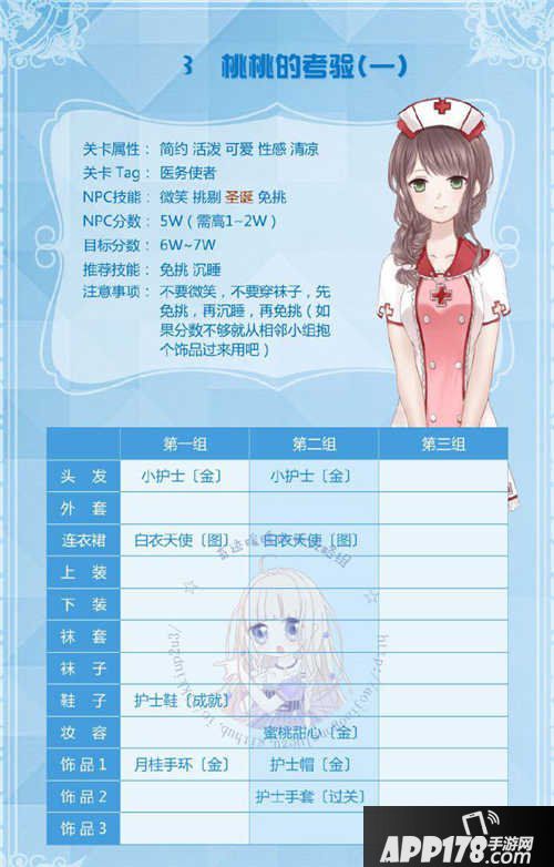奇迹暖暖医疗所之谜3桃桃的考验一搭配攻略