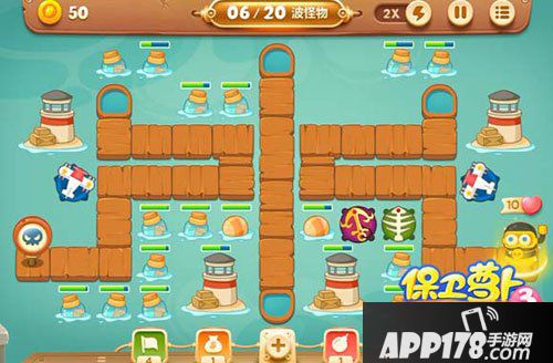 保卫萝卜3码头第58关<a href=http://www.app178.com/gonglue/ target=_blank class=infotextkey>攻略</a>