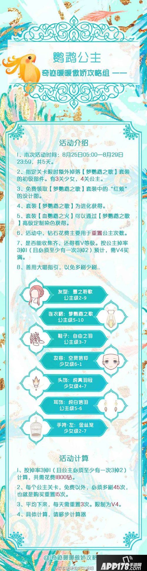 奇迹暖暖鹦鹉公主活动