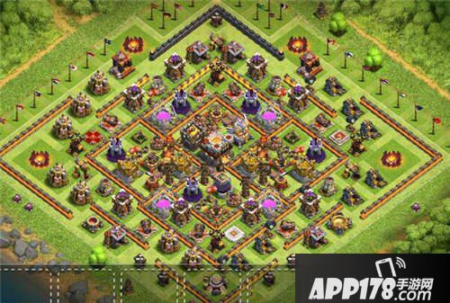 部落冲突11本护资源阵型分享