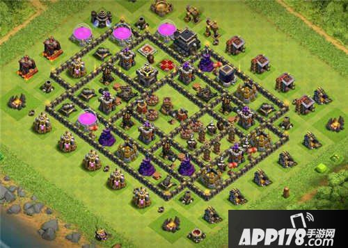 部落冲突9本炸弹塔阵型分享