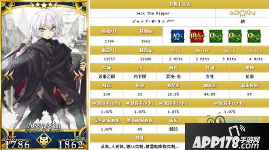 命运冠位指定开膛手杰克怎么样 杰克值得培养吗