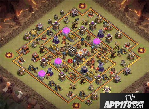 部落冲突10本双炸弹塔护资源阵分享