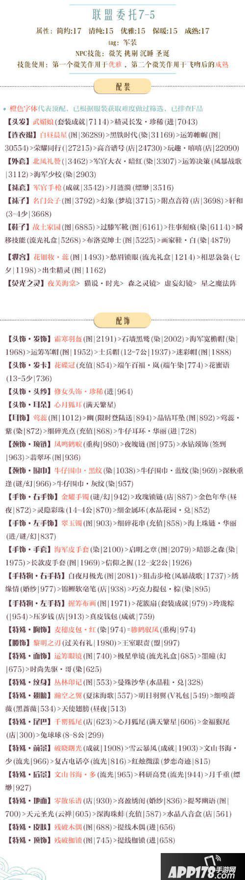 奇迹暖暖联盟委托7-5高分攻略