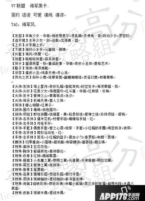 奇迹暖暖凝砂之战海军黑卡s搭配攻略