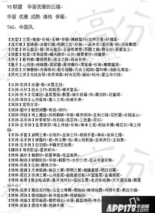 奇迹暖暖华丽优雅的云端搭配攻略