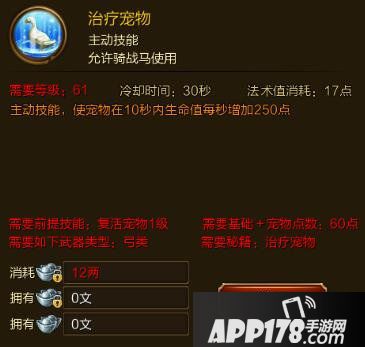 征途手游治疗宠物技能效果介绍