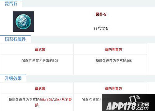 倩女幽魂手游昆吾石属性图鉴