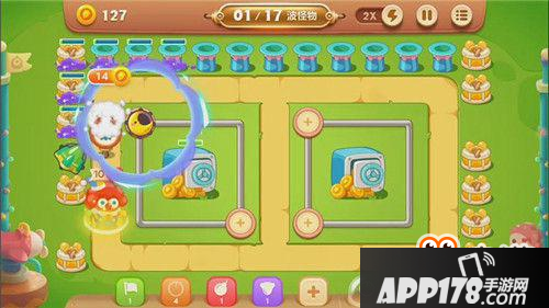 保卫萝卜3手游冒险模式游乐场 第18关金萝卜攻略