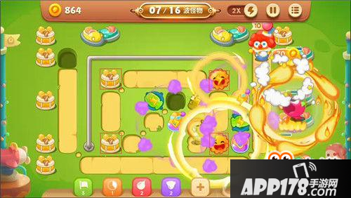 保卫萝卜3手游冒险模式游乐场 第11关金萝卜攻略