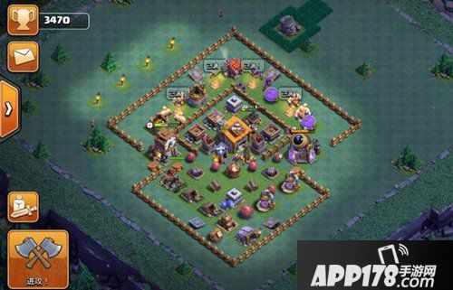 部落冲突夜世界5本阵型