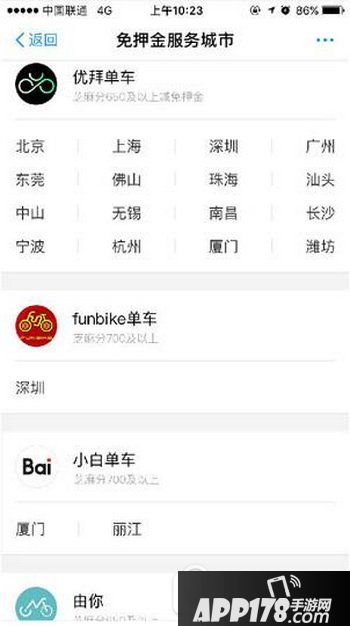 支付宝租车免押金怎么开通 支付宝单车免押金方法4