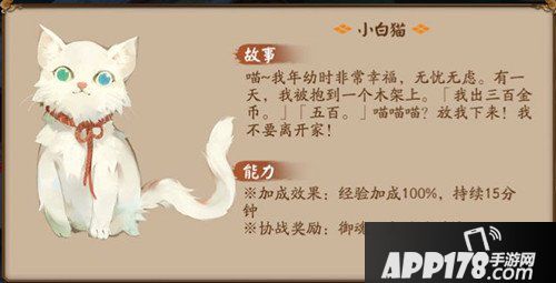 阴阳师小白猫怎么样 小白猫获得<a href=http://www.app178.com/gonglue/ target=_blank class=infotextkey>攻略</a>