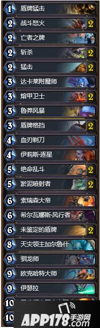 炉石传说狂野大师战 炉石传说狂野战士卡组推荐