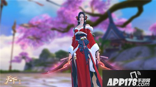 天下手游雪醉棠红点缀大荒冬日