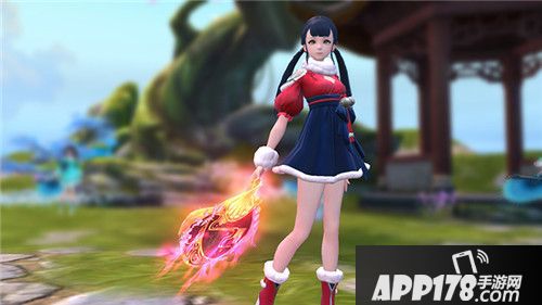 天下手游雪醉棠红点缀大荒冬日