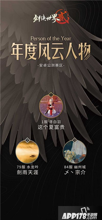 剑侠世界2手游2019年度风云人物盘点