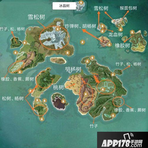 创造与魔法树木分布汇总 树木分类大全