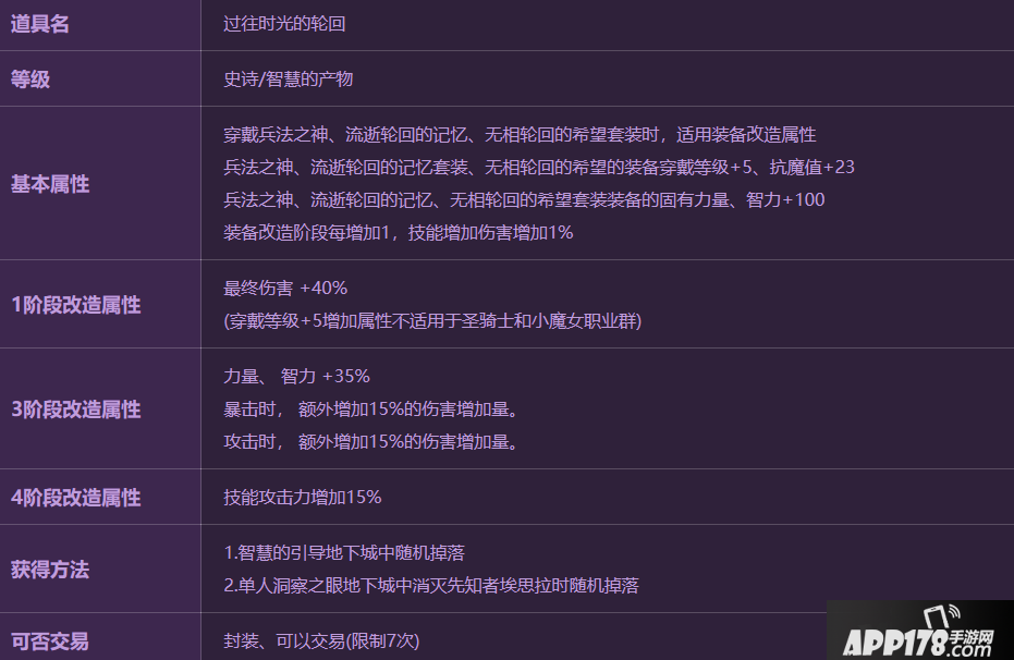 《DNF》智慧产物过往时光的轮回怎么获得 智慧产物过往时光的轮回获取攻略