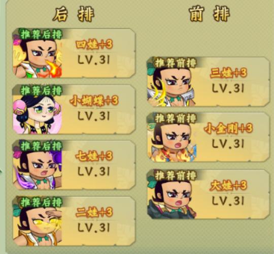 葫芦娃兄弟平民最强阵容