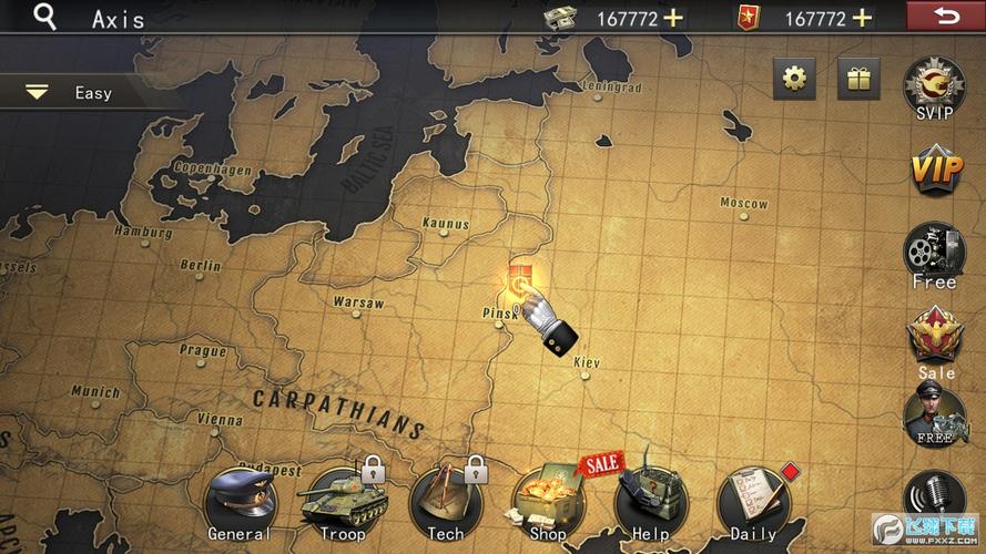 地图型战争策略游戏（世界版图战争策略游戏）