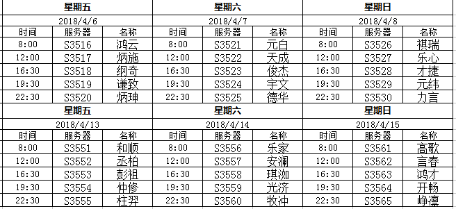 传奇世界手机版开服表（传奇世界开服表）