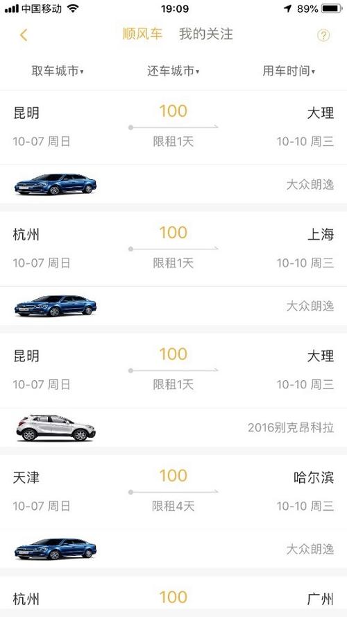 顺风车拼车软件有哪些(顺风车拼车软件排行榜)