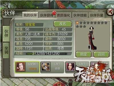 天龙八部3D伙伴系统