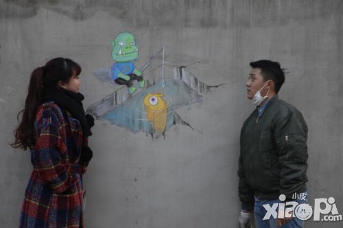 《我叫MT2》女玩家街头创作3D画获封美院女神